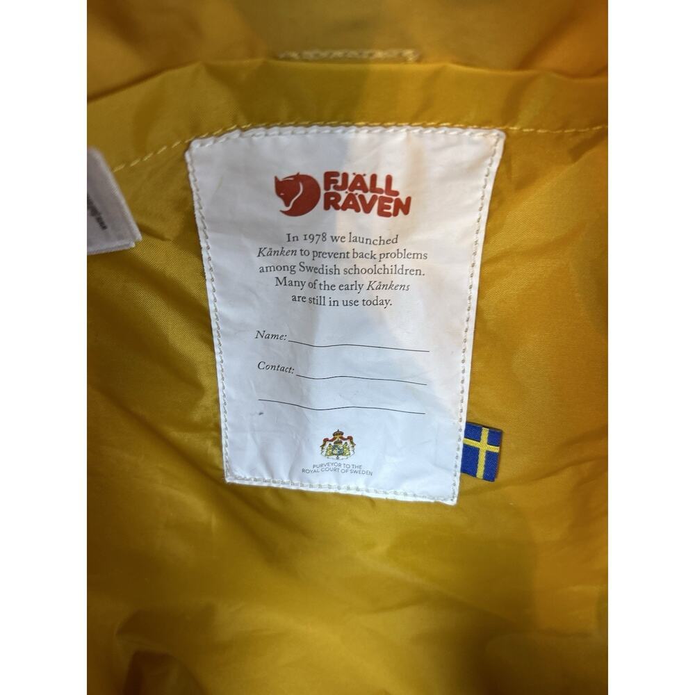 Fjallraven Kanken Classic Backpack Daypack Bag Ochre Yellow Medium Canvas - Picture 9 of 10